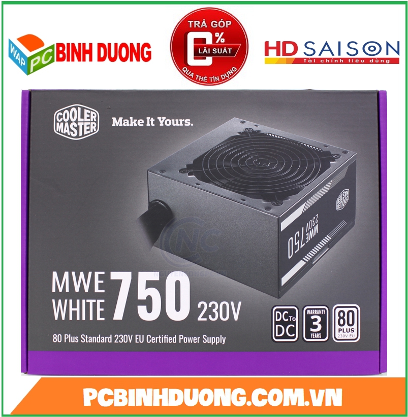 Nguồn máy tính Cooler Master MWE White 750 V2 - 750W - 80 Plus White 