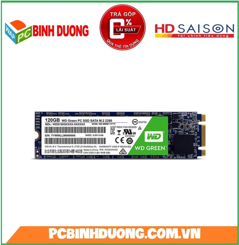 Ổ Cứng SSD Western Green 120Gb ( M2-2280 - WDS120G2G0B  )