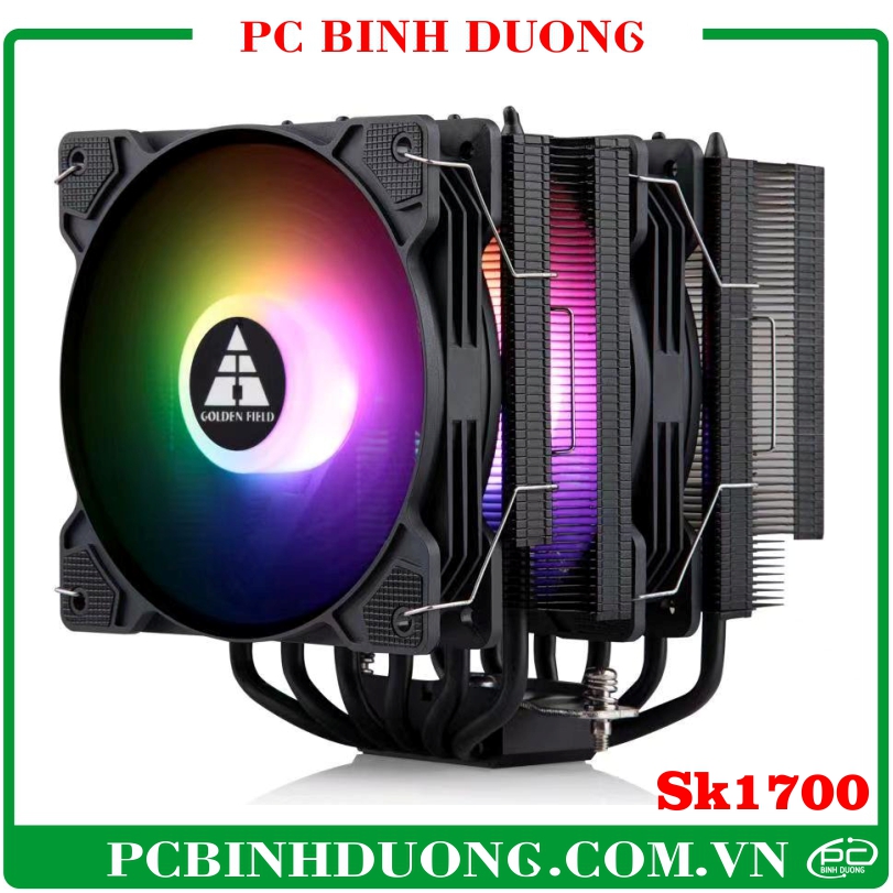 Tản Nhiệt Khí CPU Golden Field Wind Black 2 Fan Led ARGB SYNC