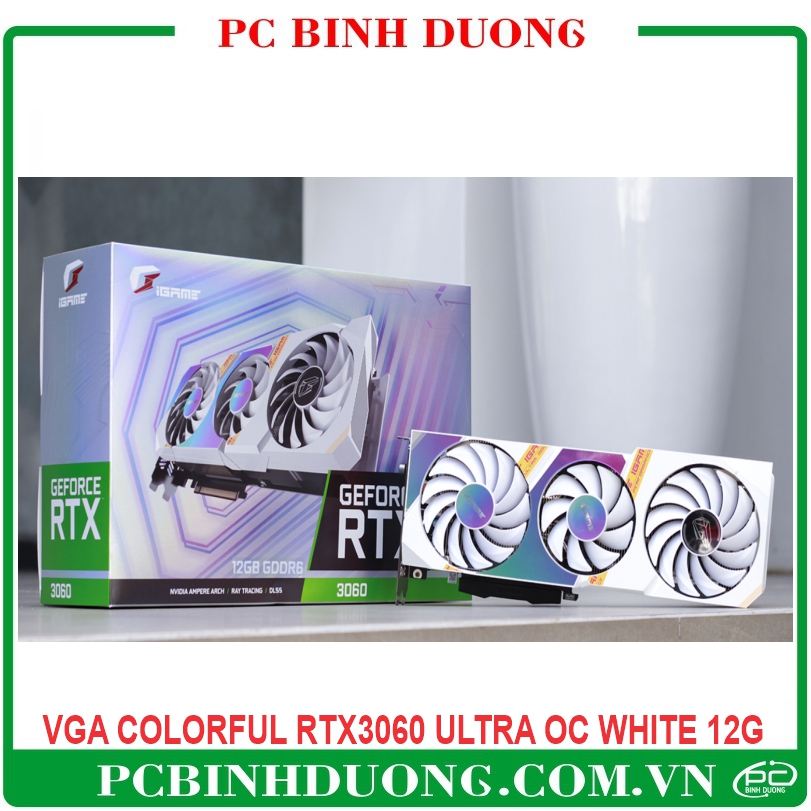 Card màn hình Clorful RTX 3060 Ultra OC White 12G