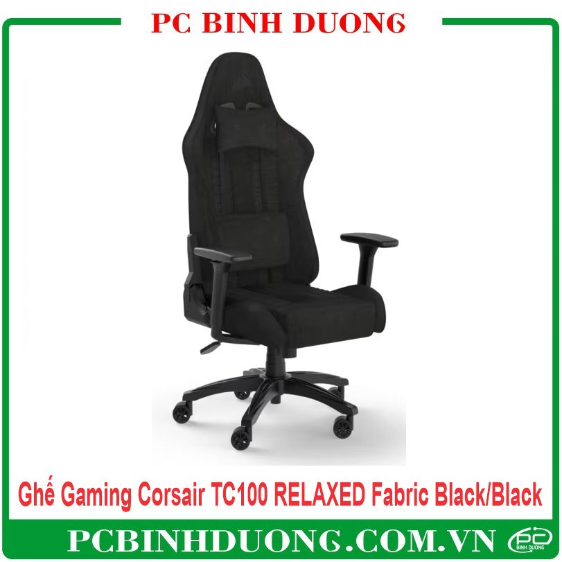  Ghế Gaming Corsair TC100 RELAXED Gaming Chair - Fabric Black/Black/CF-9010051-WW