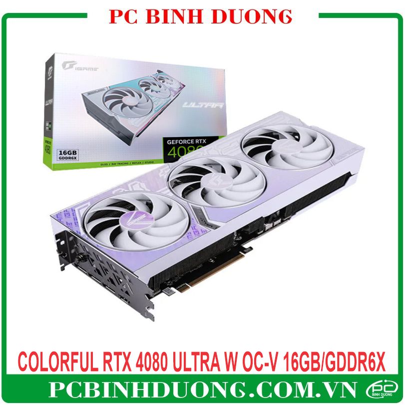  Card màn hình Colorful Igame RTX 4080 Ultra W OC-V (16Gb/GDDR6X/256 Bit) - 3 Fan
