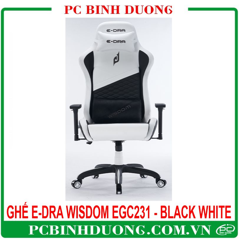 Ghế Gaming E-Dra Wisdom EGC231 Màu Đen Trắng