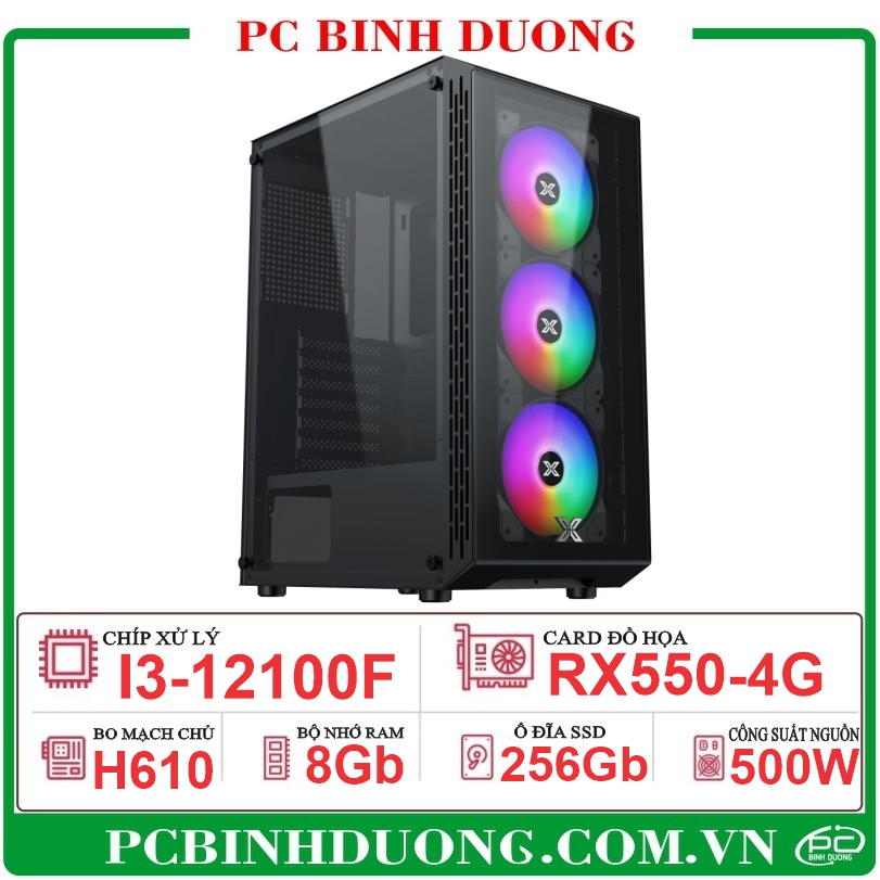 PC GM-605 (H610/I3-12100F/8GB/RX550-4G/256G)