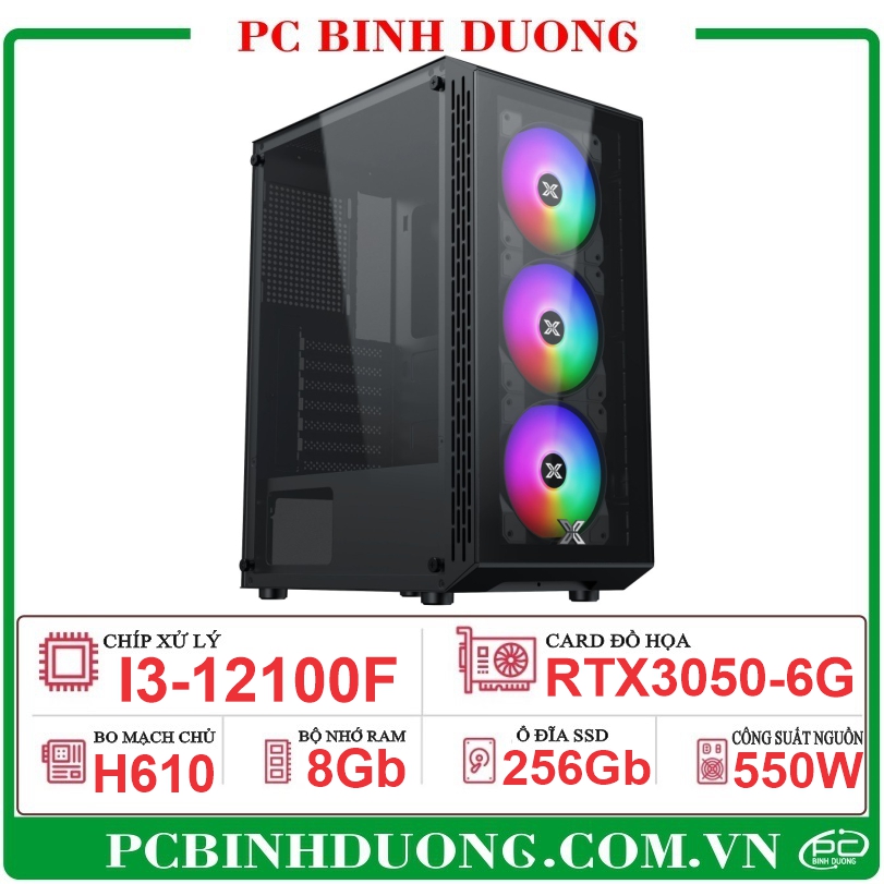 PC GM-607 (H610/I3-12100F/8GB/RTX3050-6G/256G)