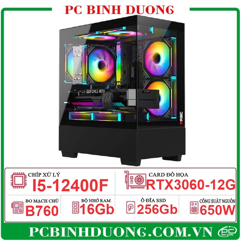 PC GM-613 (B760/I5-12400F/16GB/RTX3060-12G/256G)