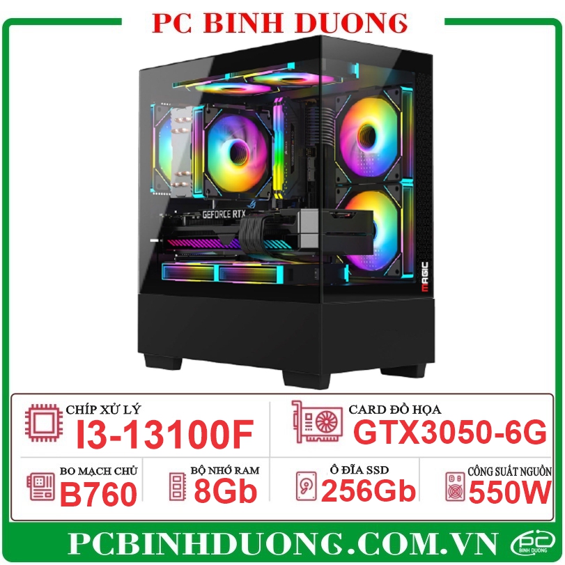 PC GM-615 (B760/I3-13100F/8GB/RTX3050-6G/256G)
