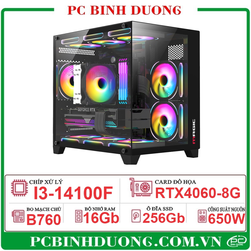 PC GM-621 (B760/I3-14100F/16GB/RTX4060-8G/256G)