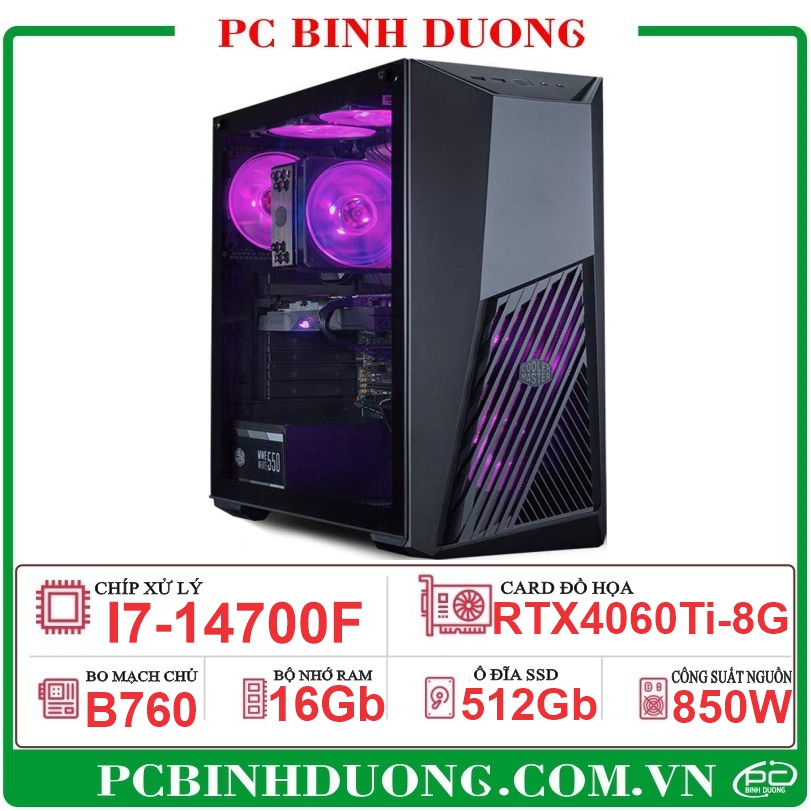 PC GM-629 (B760/I7-14700F/16GB/RTX4060Ti-8G/512G)