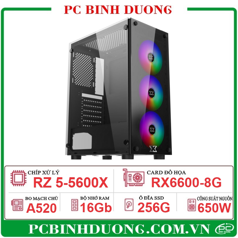 PC AMD-808 (A520/RZ5-5600X/16Gb/RX6600-8G/256Gb)